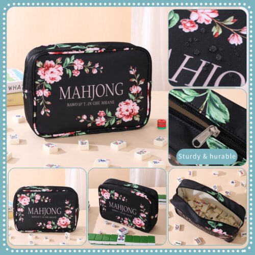Floral Mahjong Tile Bag